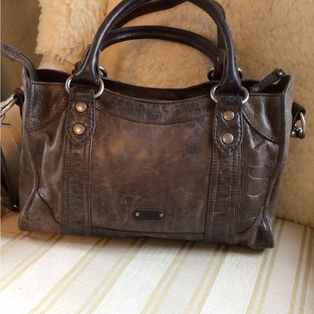 Frye distressed leather handbag